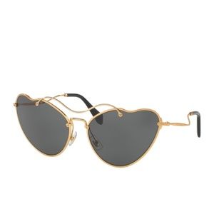 Miu Miu Metal Frame Irregular Butterfly Sunglasses